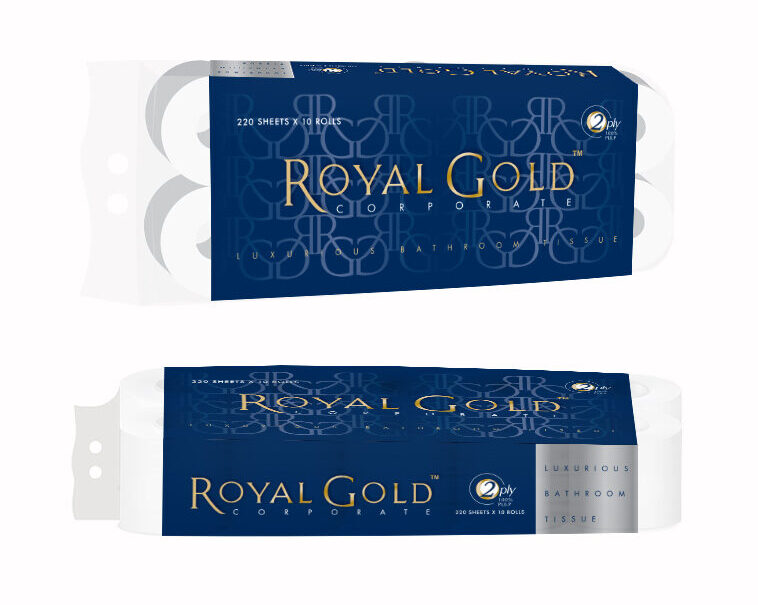 Royal Gold Corporate Toilet Roll 2 ply, individually paper wrapped