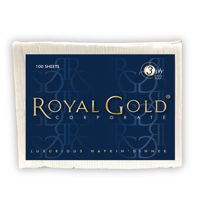 Royal Gold Corporate Dinner Napkins, 3 ply